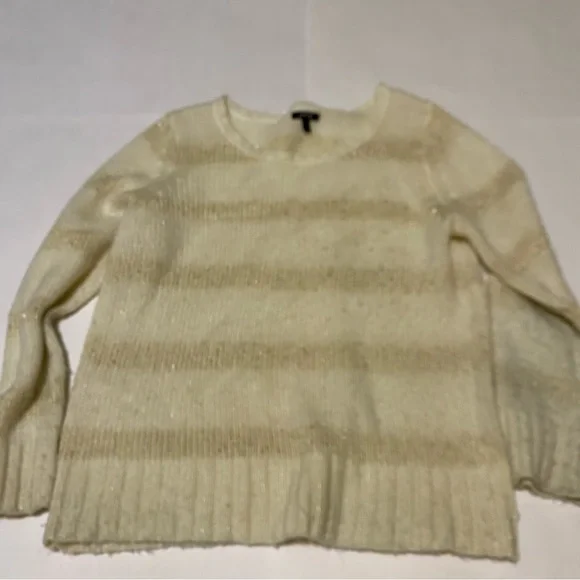 ⭐️ Apt. 9 Cream Striped Sweater size extra large🍁 - Picture 3 of 5